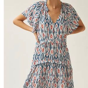 Anthropologie tiered mini dress